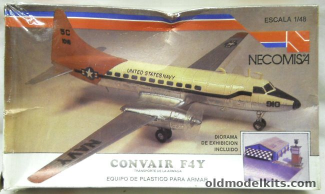 Necomisa 1/165 Navy R4Y Samaritan With Cardstock Airport Diorama - (Navy C-131 Convair 340 F4Y) (ex-Lindberg), P404 plastic model kit